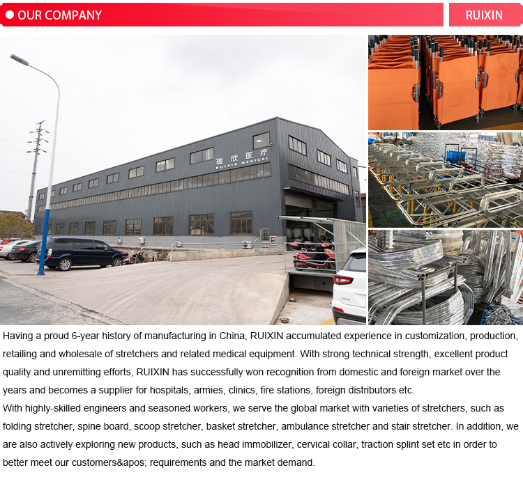 CE Approved Stainless Steel Stretcher Class I Instrument Classification
