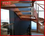 Steel Cable Stair VK74SC Treed Beech Handrail 304 Stainless Steel Aluminum