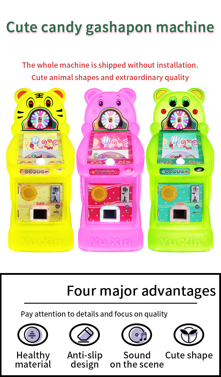 sweet candy claw machine grabber Enchanting Tiger Colorful Candy Dispenser