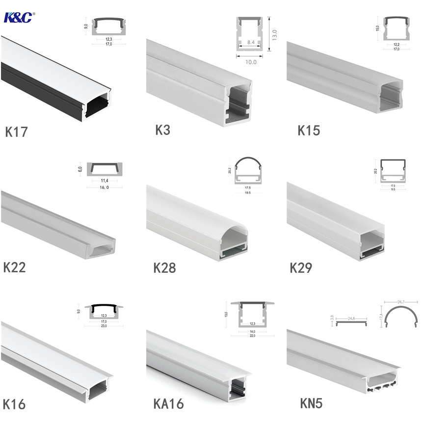 Strip Light 6063t5 Recessed Led Aluminum Profile Alu Alloy Channel Housing Extruded