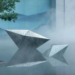 Quality Polygon Metal Abstract Contemporary Sculpture Outdoor Decorative For Garden wholesale