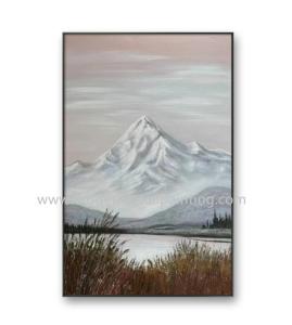 Quality Handpainted Mountains Oil Painting Modern Landscape Canvas With Romantic Brushstrok wholesale