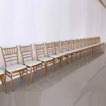 Fashionable Movable Metal Banquet Chair Gold Plated Wear Resistant