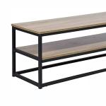 2 Shelves Metal Frame Living Room Furniture 120x40x42cm With Storage