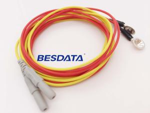 Quality Accurate Portable EEG Electrodes , Orange Yellow Eeg Gold Cup Electrodes wholesale