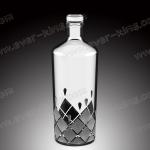 750ml Clear Empty Crystal Glass Bottle For Spirits Liquor