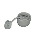 Grey Silicone Collapsible Drinking Bottle Outdoor Sports Folding 500ml Water