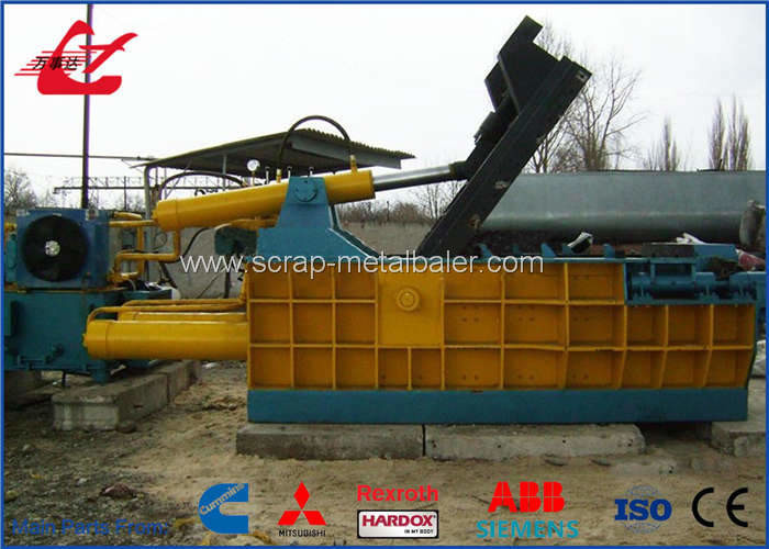 Scrap Car Body Metal Scrap Baling Machine , 74kW Motor Steel Baler Machines