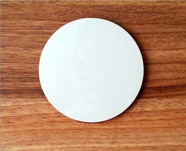 Wholesale 10*10cm Round Blank MDF coaster with white top for DIY printing artwork