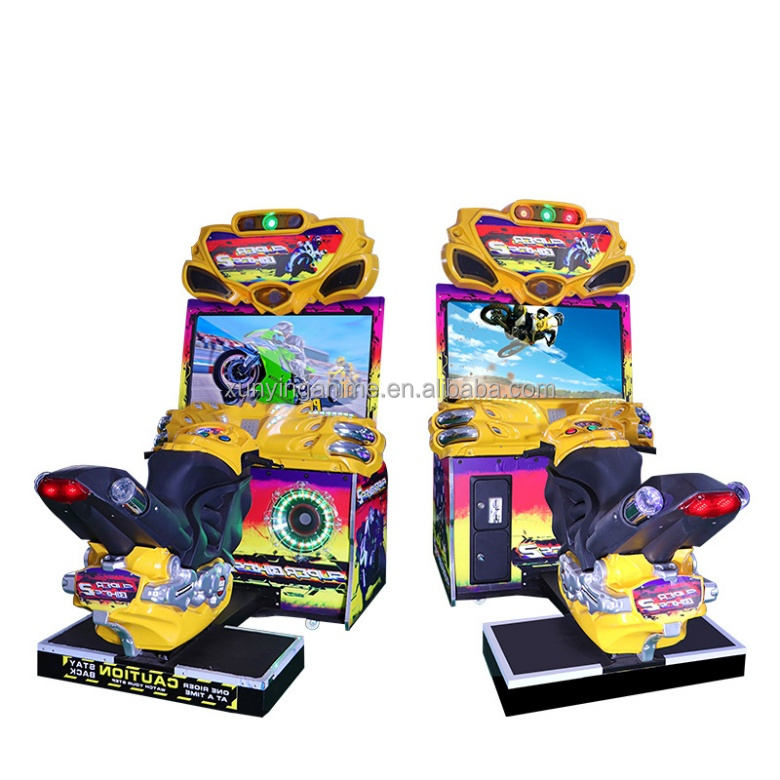 3D Video Arcade Motorcycle Racing Arcade Machine 2 Player CE Certificated