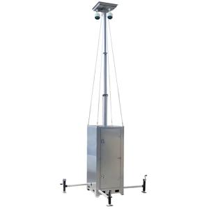 Quality 6m Mast Camera Surveillance Cube Security Tower For Temporary Construction Site wholesale