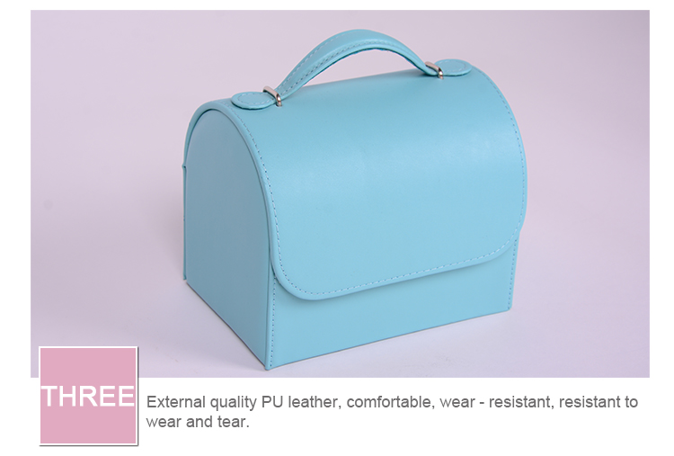 Multi Color Leather Jewelry Box Portable Lightweight For Chiristmas Gift