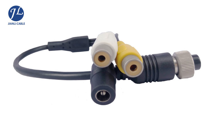 Hot Selling Waterproof RCA To 4 PIN Cable Connect With Vehicle Rear View Reverse Camera System