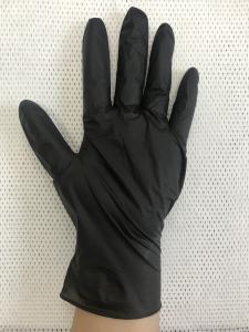 Quality Hair Salon Beauty Black Nitrile Exam Gloves / Black Nitrile Examination Gloves wholesale
