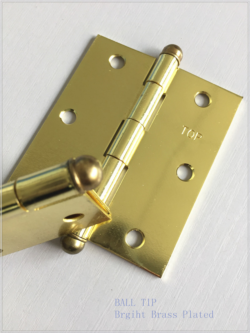 Iron Steel Metal Brass Ball Tip Hinges 4"X3.5" Easy Installation Fancy Design