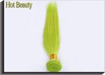 Fluorescent Green Virgin Human Hair Extensions Full Tightened NO Bad Smell