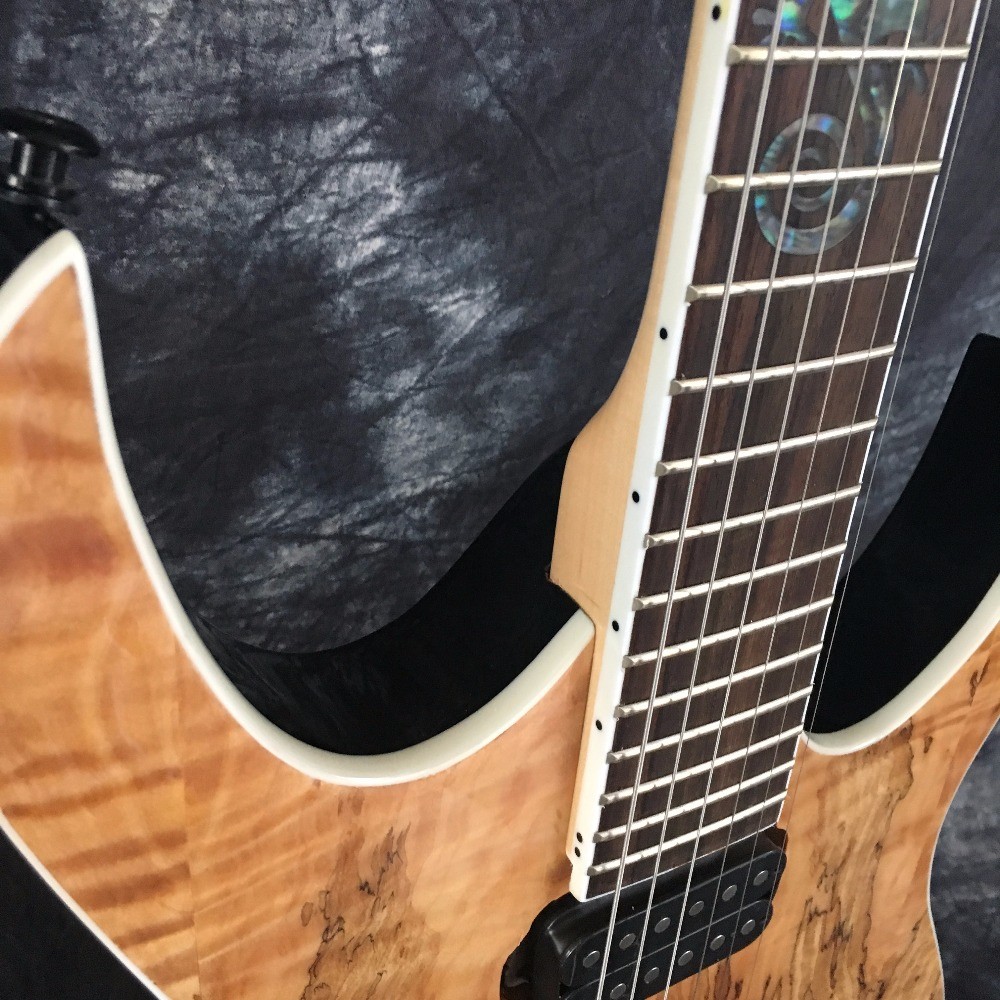 Hot Selling 6 Strings Brown Quilted Finish Jackson Electric Guitars With Black Hardwares