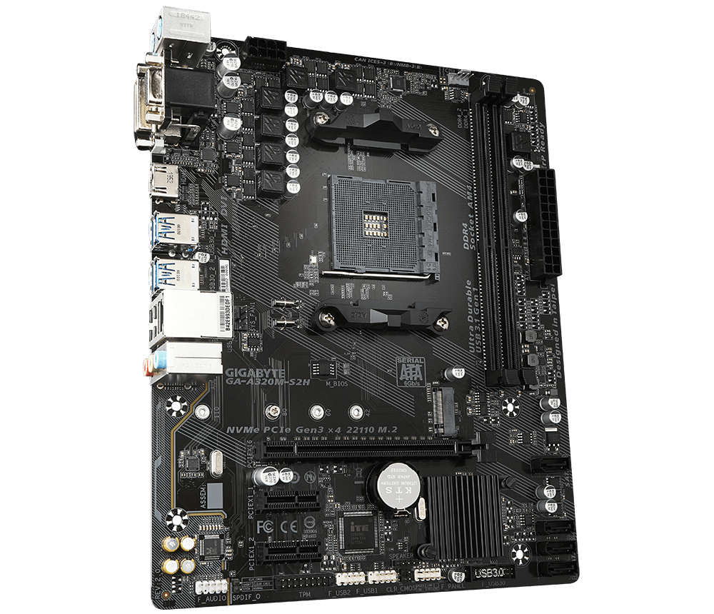 Customized GA AMD GA-A320M-S2H 32GB DDR4 AM4 Socket Micro ATX Gaming Motherboard