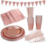 DT2096 7.75 Inches by 1/4 inch Rose Gold Disposable Dishware