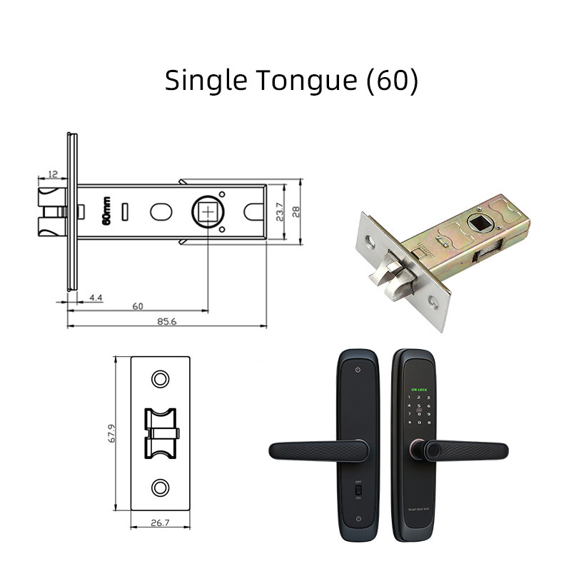 25mm Tuya Smart Door Lock X10 Waterproof Smart Entry Door Locks