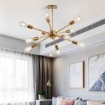 8 lights Bar chandelier hall kitchen island dining room Home Decor black gold