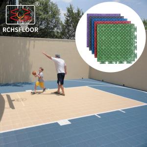 Quality Interlocking PP Basketball Court Flooring Tiles 1.27cm Thickness Slip Resistant wholesale