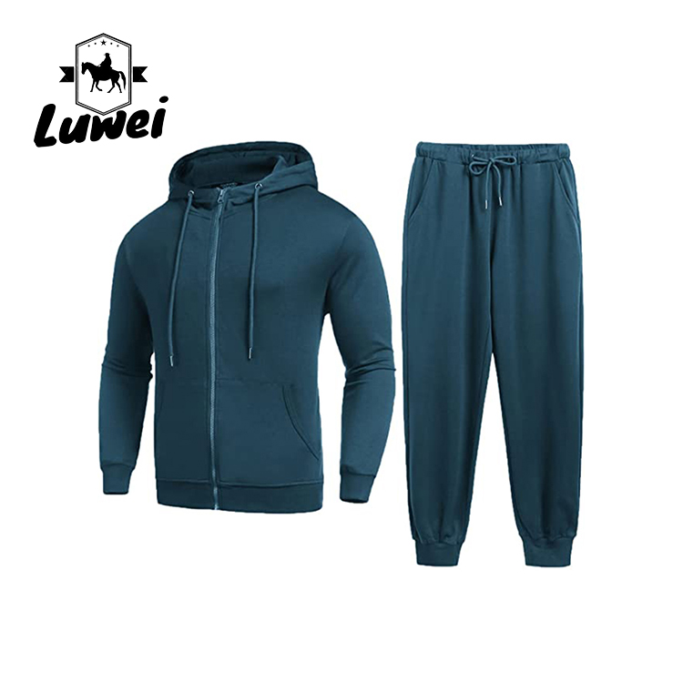 Fashion Jogger Pullover Custom Made Oversized Plain Zip Bluza Moletons Mens Sweatsuits 2 Piece Hoodie Tracksuit Sets