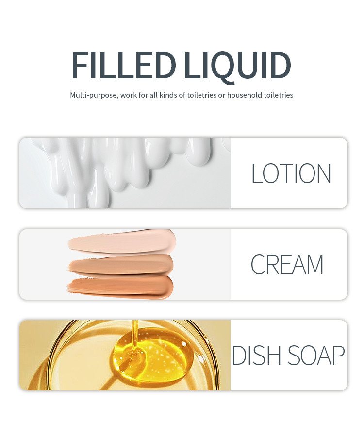 Refillable Custom 300ml 500ml 700ml Green Hair Extension Plastic Body Wash Lotion Shower Gel Bottle