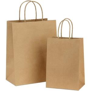 Quality Biodegradable Brown Fast Takeaway Paper Bags For Food Delivery wholesale