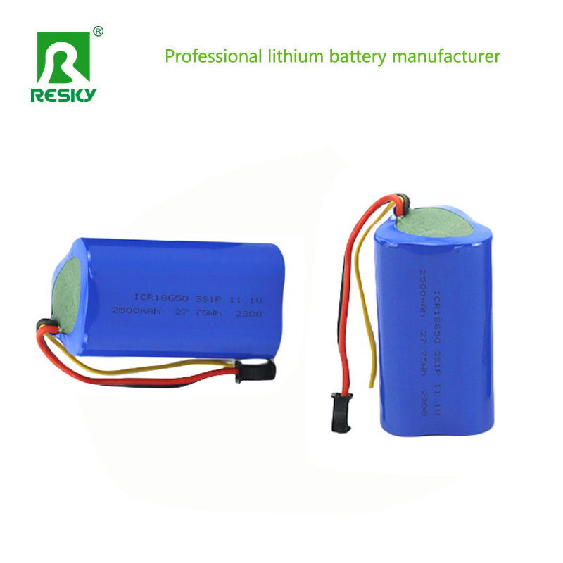 18650 3S1P Lithium Power Batteries 12V 2000mAh For LED Light