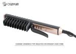 75W Ceramic Hair Straightener Comb , Professional Hair Straightening Comb