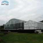 Deluxe White Arcum Tent , Permanent Event Tent Polyester Textile