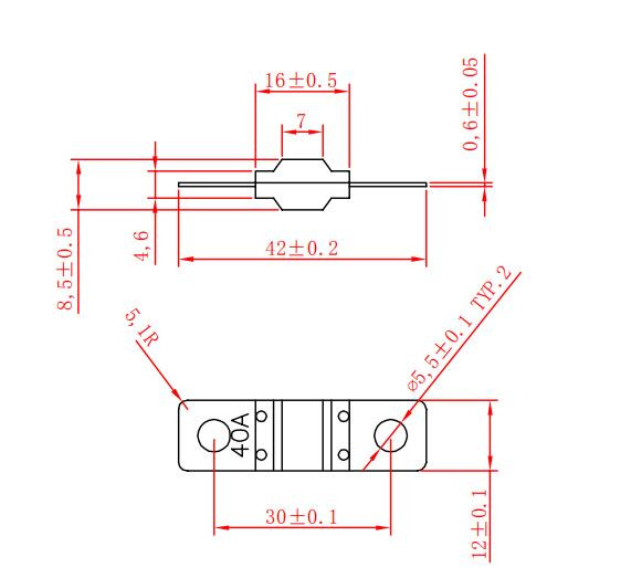 ANS- 60 Bolt Down Automotive Micro Fuses ANS 32V 60A For Motorcycles