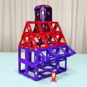 Quality Kids Christmas House Magnetic Shape Building Blocks Magnetic Tiles Construction Set wholesale