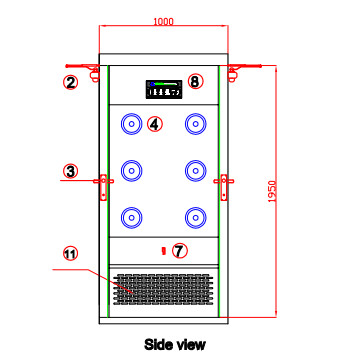 Personnel Clean Room Air Showers Dust Removal Cleaning Room Equipment