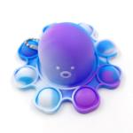 Kids Silicone Octopus Toy Flip Tie Dye Squeeze Sensory To Relieve Emotional