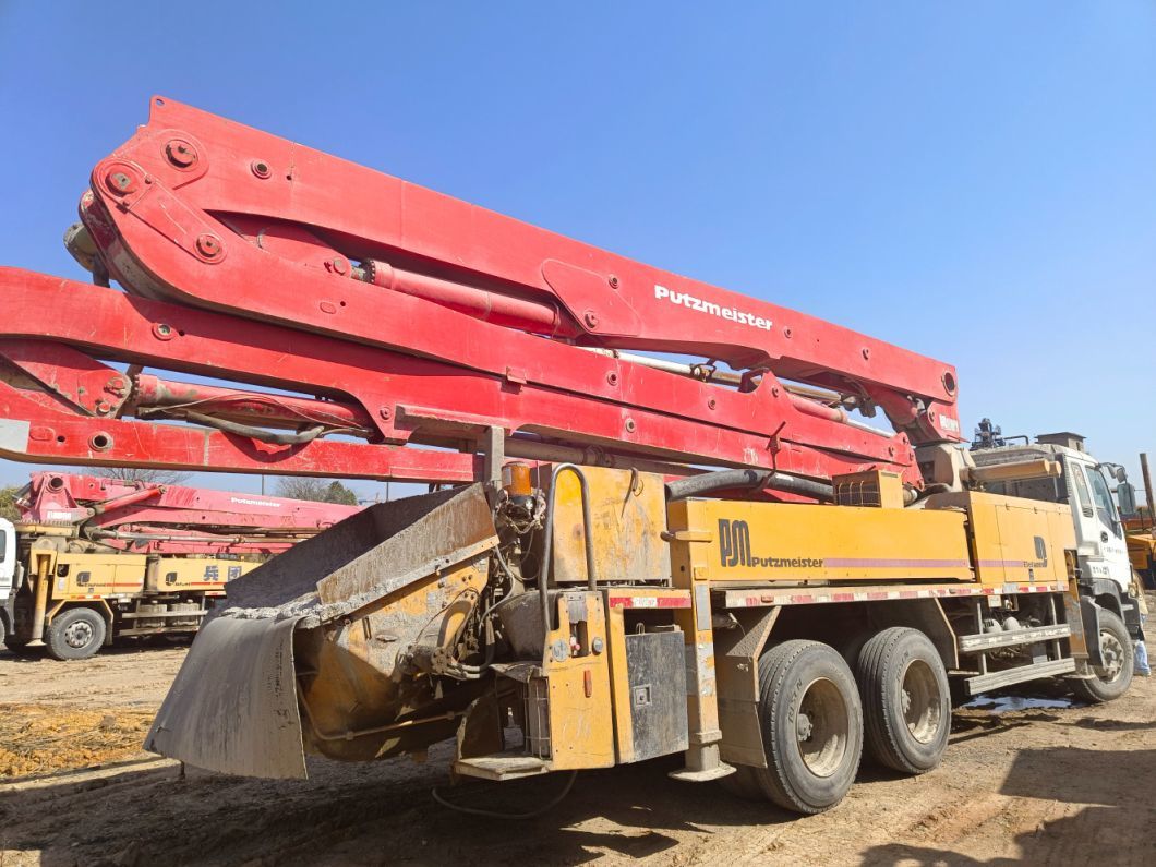 Putzmeister 38m Concrete Pump Truck Concrete Placing Boom Beton Pumper Concrete Mixer Truck Second Hand Used Pump