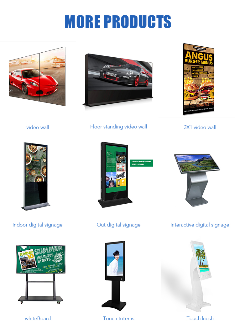 75 inch Outdoor Waterproof Sunlight Readable Out of home advertising Digital Poster with Cloud Service