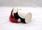 Dolomite Penguin Design 3D Ceramic Mug Hand Painted For Christmas / Winter