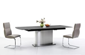 Quality Stainless Extension Dining Table With HPL Laminate Powder Coating wholesale