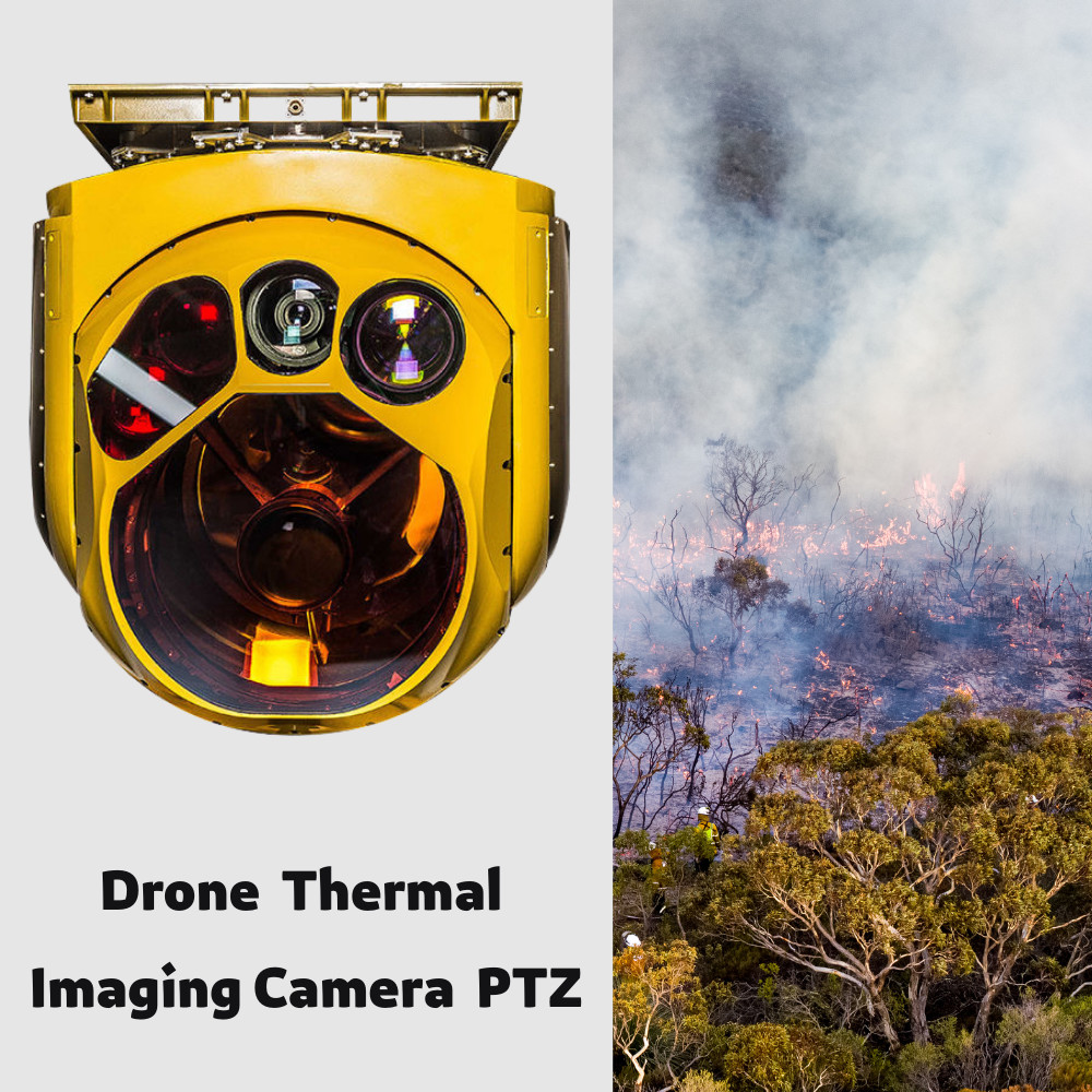 EO/IR Drone Gimbal Camera Infrared Drone Pods PTZ 20KM Recognition Distance HXTS80