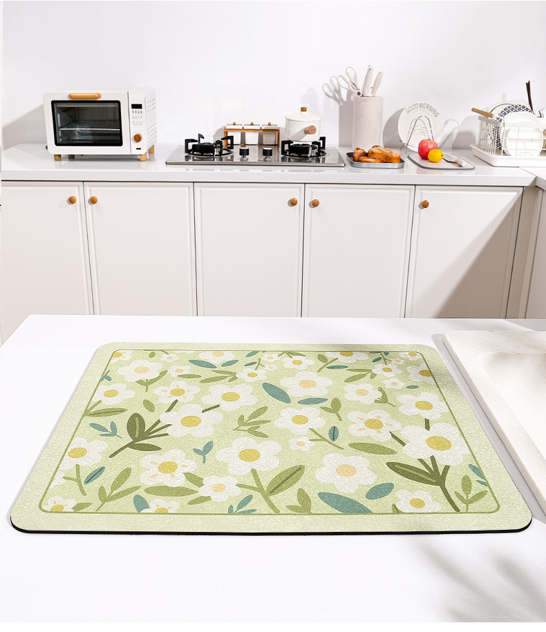 Customized Logo Acceptable Contemporary Design Style Kitchen Countertop Drain Pad