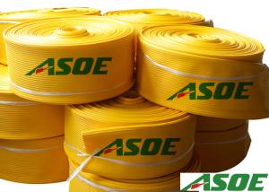 Quality Yellow Color 4 Inch PVC Lay Flat Water Hose For Industrial Water Discharge wholesale