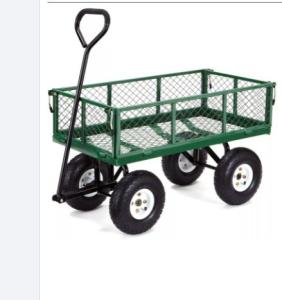 Quality Heavy Duty Iron Wagon Garden Cart for Yard Gardening Patio Dimension L x W x H 86*46*85 wholesale