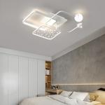 Modern Minimalist White Square Ceiling Light Atmosphere Household Bedroom Star