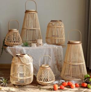 Quality Hot Sale Led Lantern Indoor And Outdoor Decoration Natural Handmade Rattan Weave Candle Holder wholesale