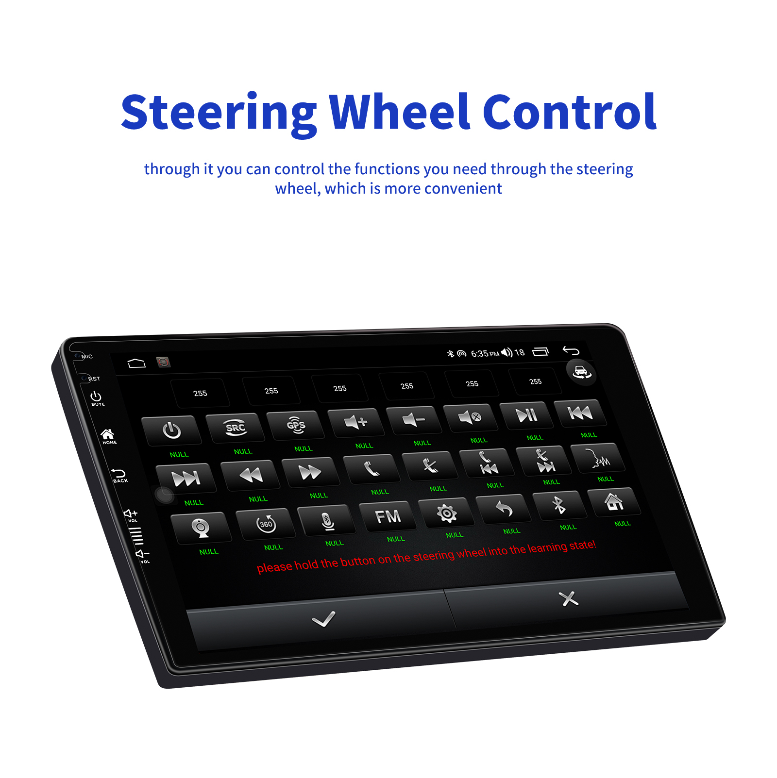 9" Touch Screen Android 12 Car Multimedia Player with GPS Navigation Multi Language