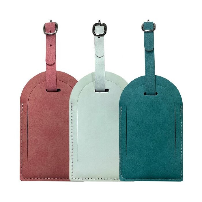 Custom Blank Sublimation PU Leather Luggage Tag For Sublimation Printing