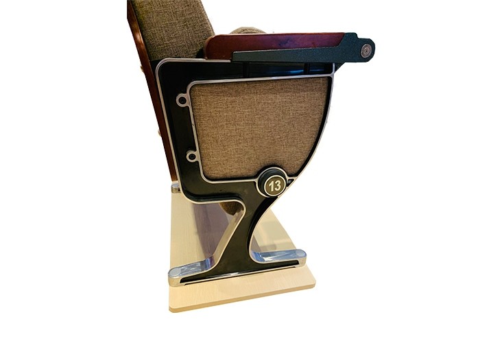 PU Leather Upholstery Lecture Room Chairs With Aluminium Alloy Leg