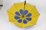 30 Inch Black&Yellow Double Canopy Golf Umbrella With Custom Logo Printing